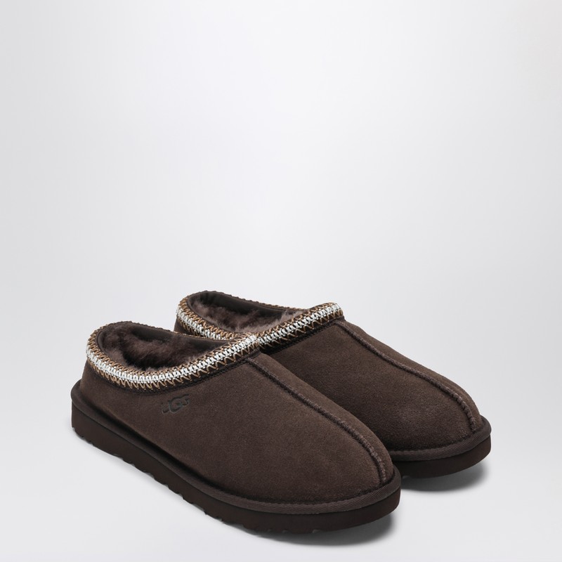Ugg Tasman Cocoa-coloured Eather Slip-ons In Brown