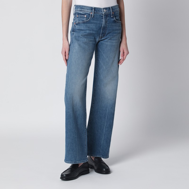 The Mid Rise Lasso Sneak jeans in mid-blue wash