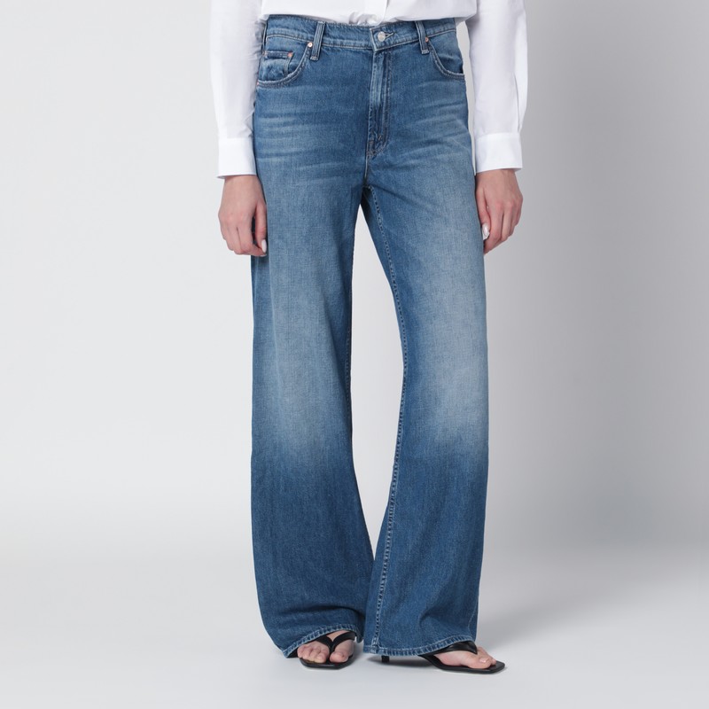 Hit Shuffle washed blue wide-leg jeans