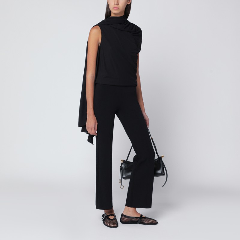 Simkhai Flared Ankle Trousers Elastic Waistband In Black