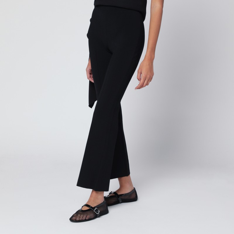 Simkhai Flared Ankle Trousers Elastic Waistband In Black