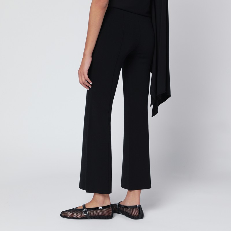 Simkhai Flared Ankle Trousers Elastic Waistband In Black