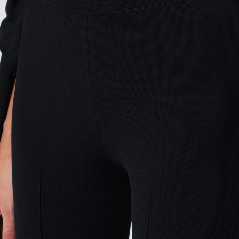 Simkhai Flared Ankle Trousers Elastic Waistband In Black