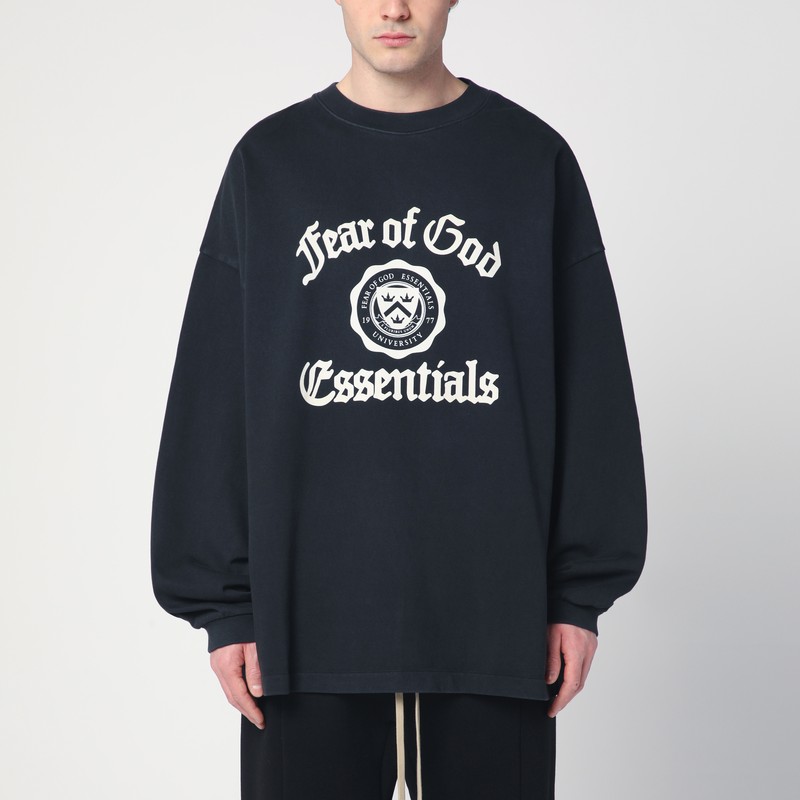 Black long sleeve t-shirt with University logo
