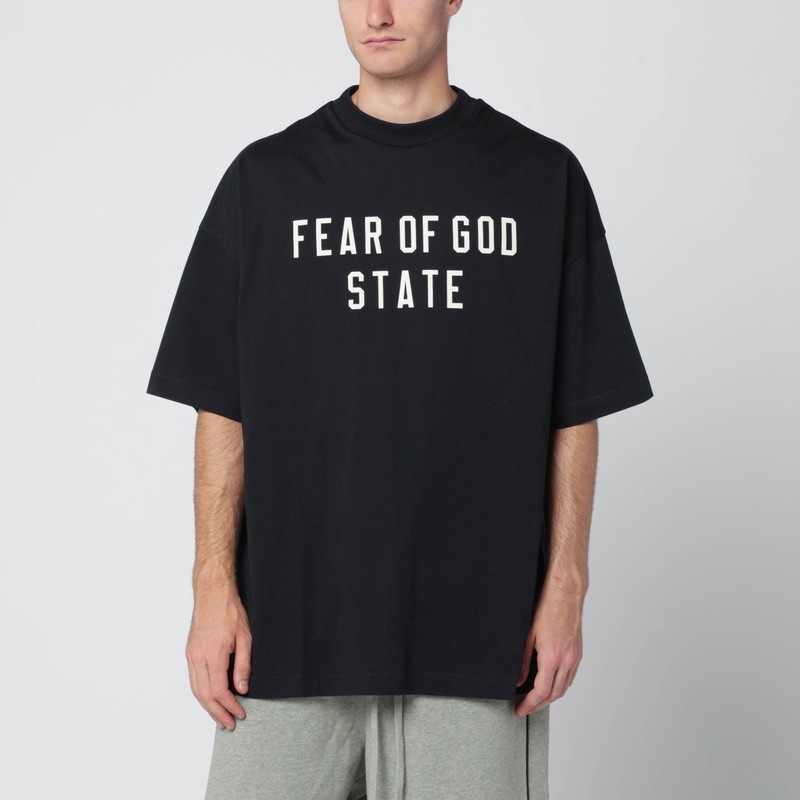 Essentials Black 90's Cotton T-shirt In Black