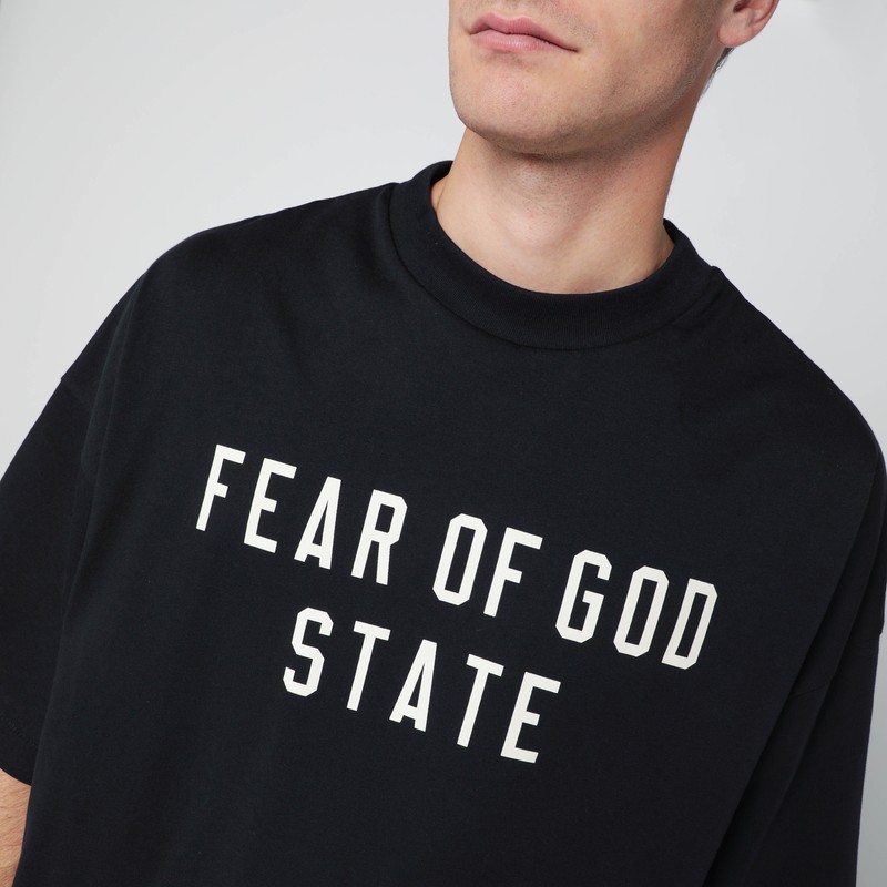 Essentials Black 90's Cotton T-shirt In Black