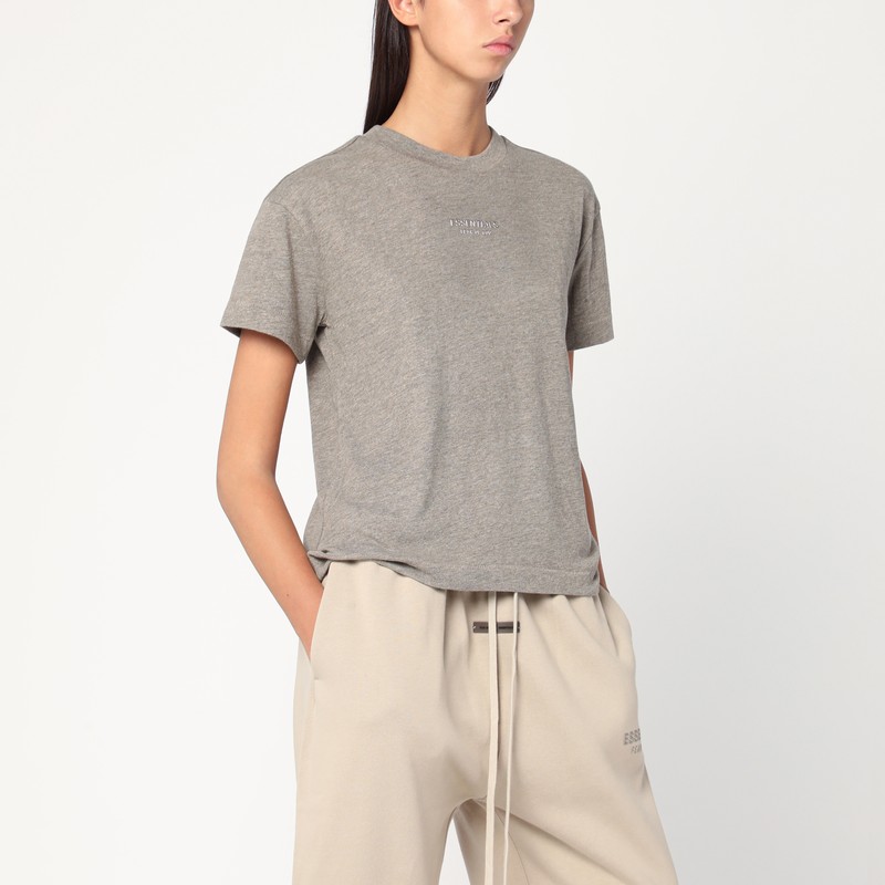 Grey cotton-blend T-shirt - Fear of God Essentials - Modalova