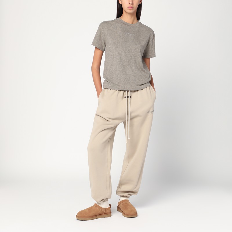 Essentials Grey Cotton-blend T-shirt In Blue