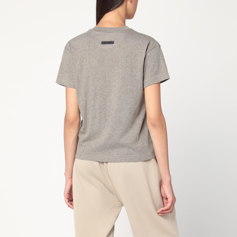 Essentials Grey Cotton-blend T-shirt In Blue