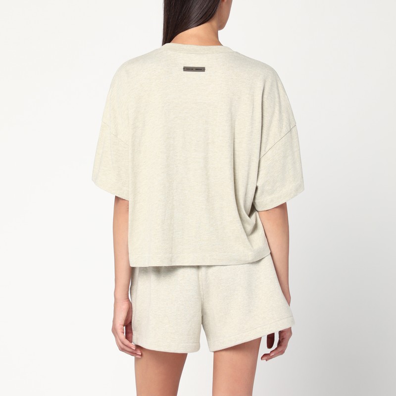 Essentials Oversized Greige Cotton-blend T-shirt In Neutral