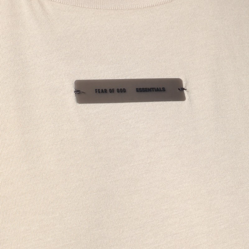 Essentials Sleeveless Greige Cotton-blend Bodysuit In Sand