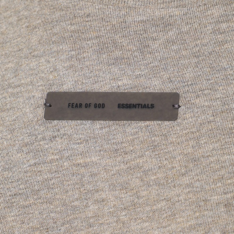 Essentials Sleeveless Grey Cotton-blend Bodysuit In Gray