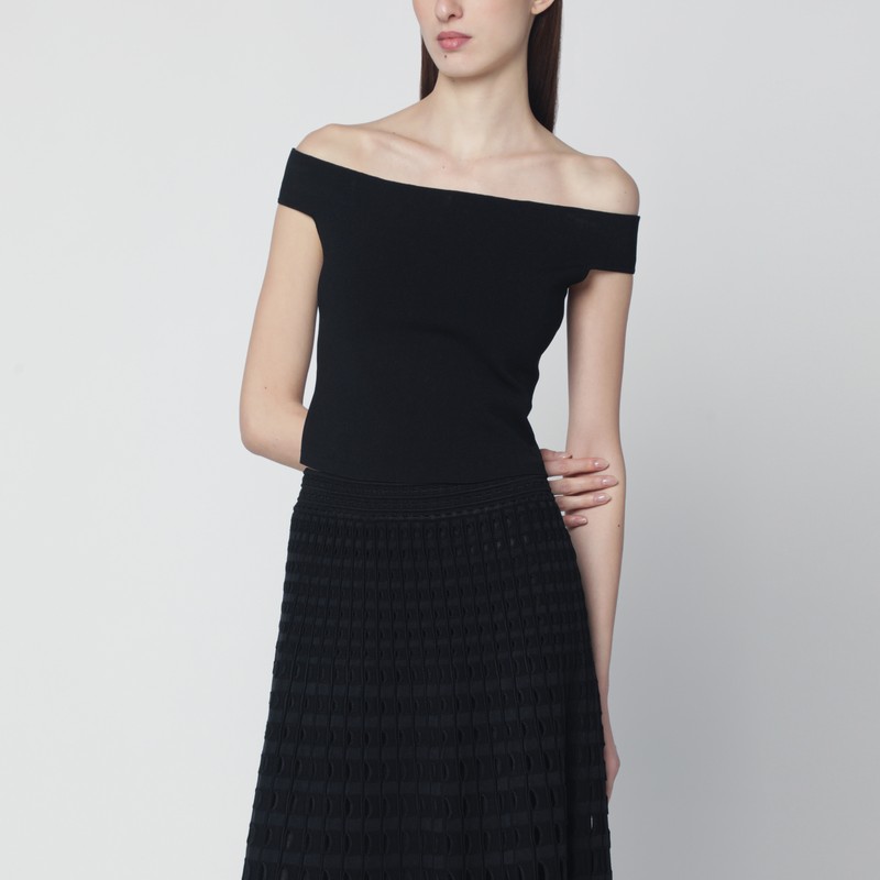 White rayon-blend top