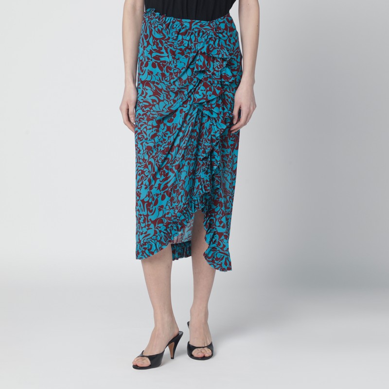 Midi skirt with gathered detail