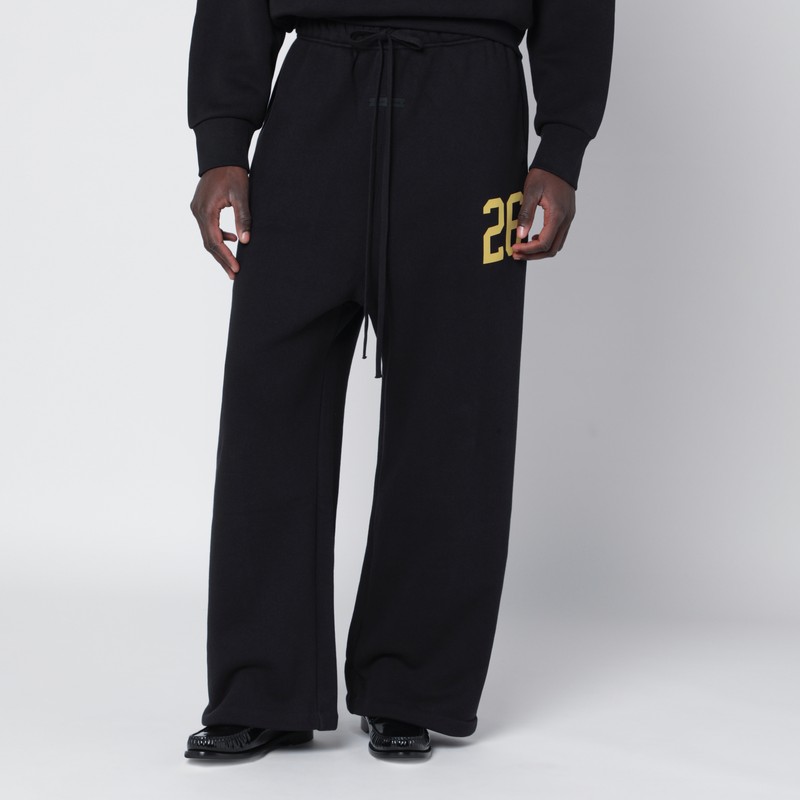 Black washed lounge pants