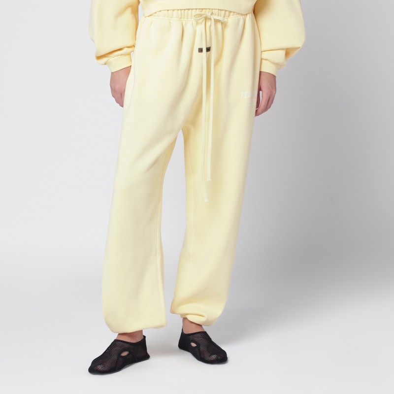 Essentials Yellow Jogging Pants With Logo In Yellow