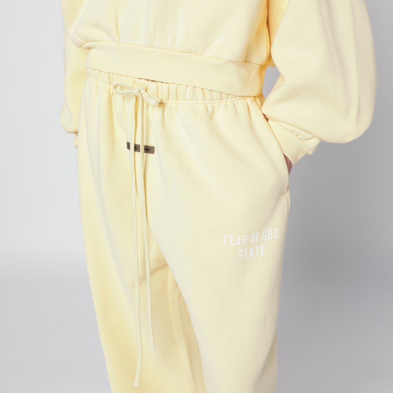 Essentials Yellow Jogging Pants With Logo In Yellow