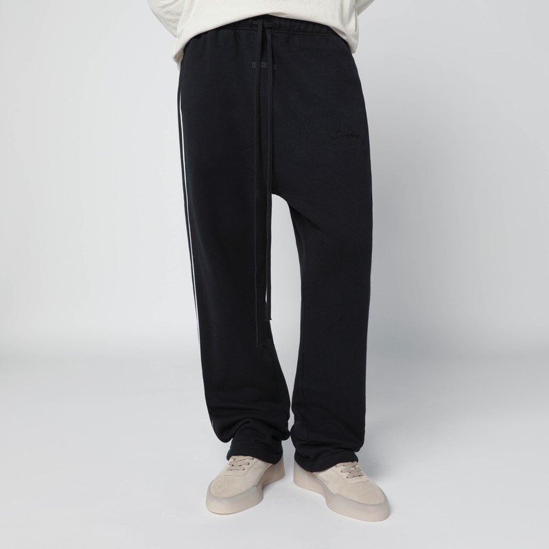 Black jogging pants with contrasting trims