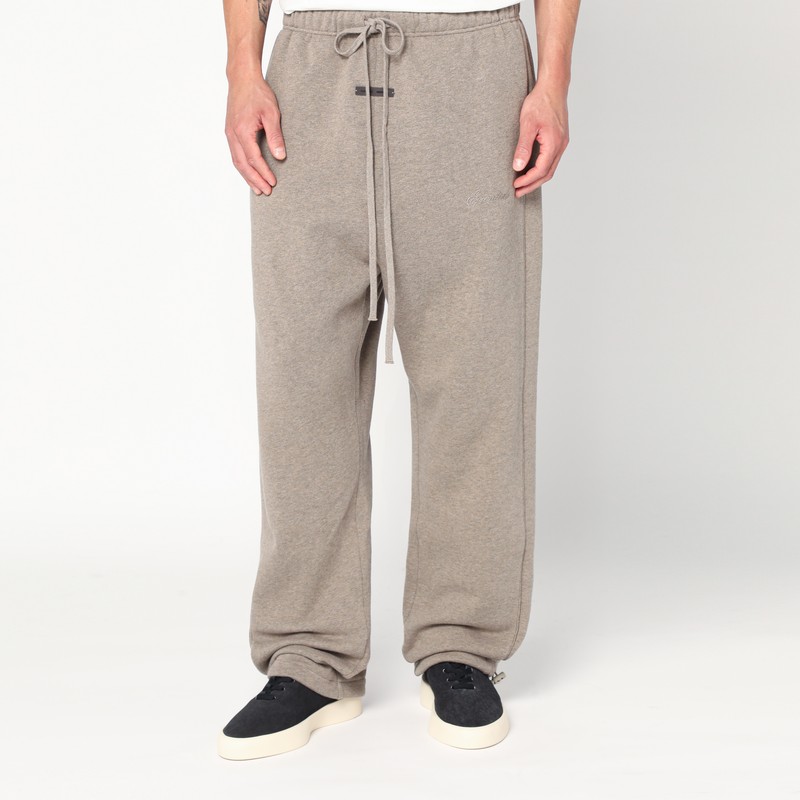 Grey cotton-blend joggers