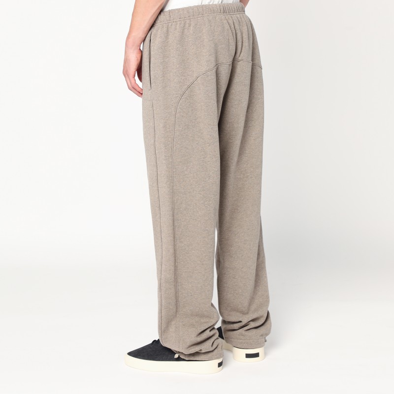 Essentials Drawstring Flared Track Pants In Gray