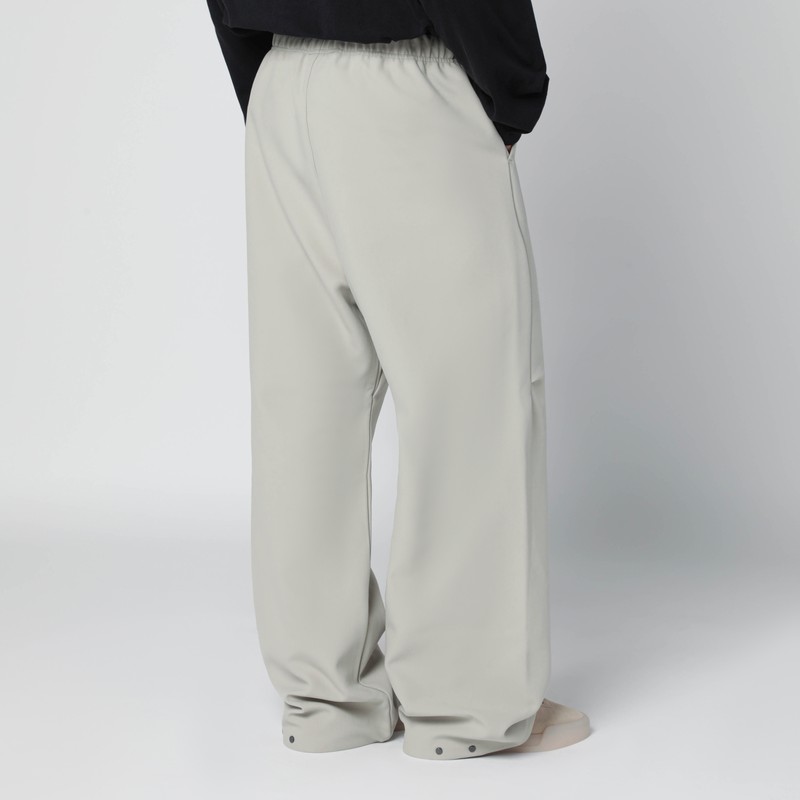 Essentials Grey Bonded Jogging Pants In Gray