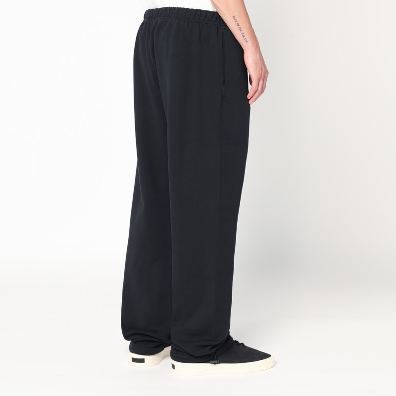 Essentials Black Cotton-blend Joggers In Black