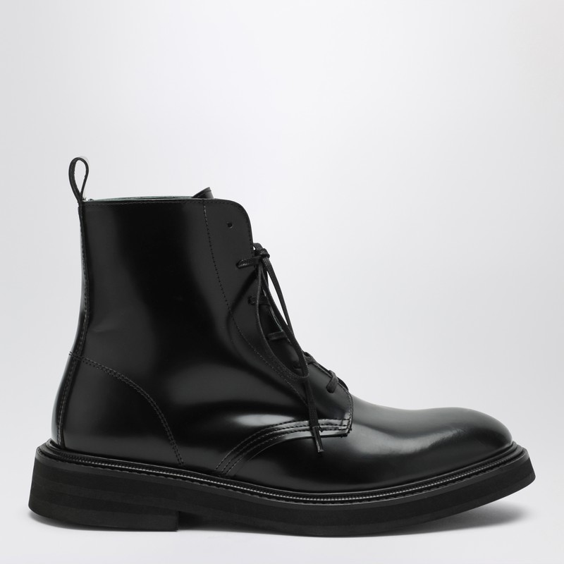 Officer boots black leather