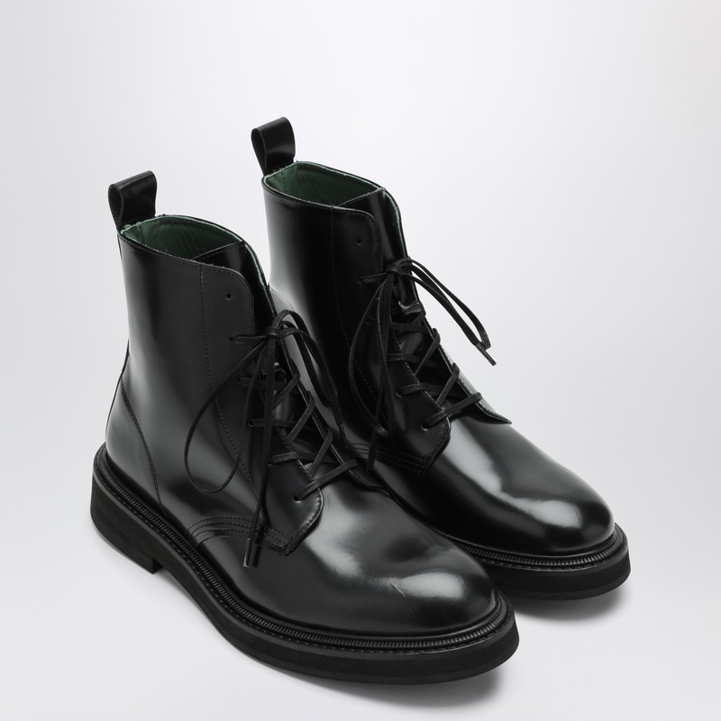 Vinny's Vinnys Officer Boots Black Leather In Black