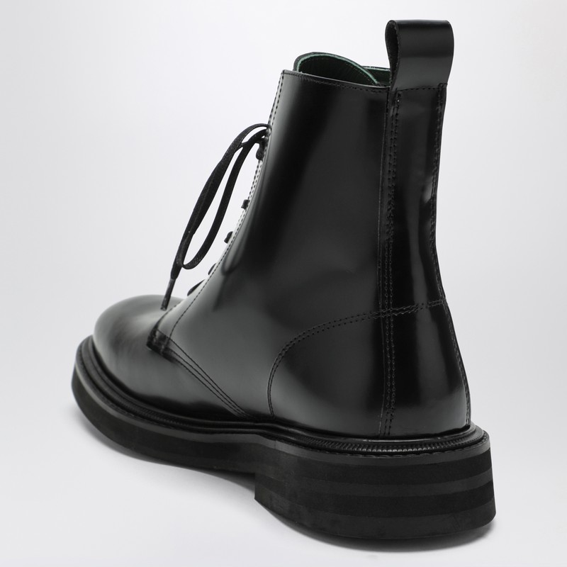 Vinny's Vinnys Officer Boots Black Leather In Black
