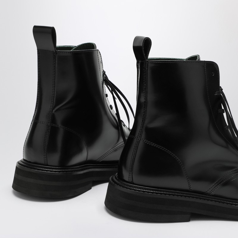 Vinny's Vinnys Officer Boots Black Leather In Black