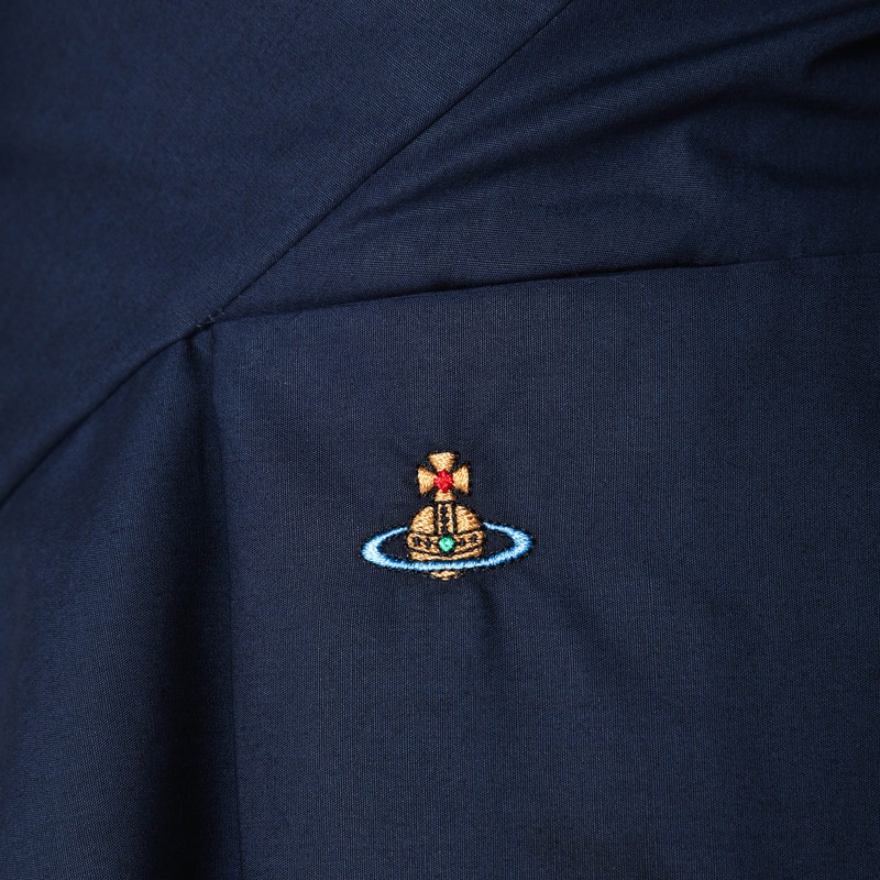 Vivienne Westwood Monday Ruffled Button-detailed Shirt In Blue