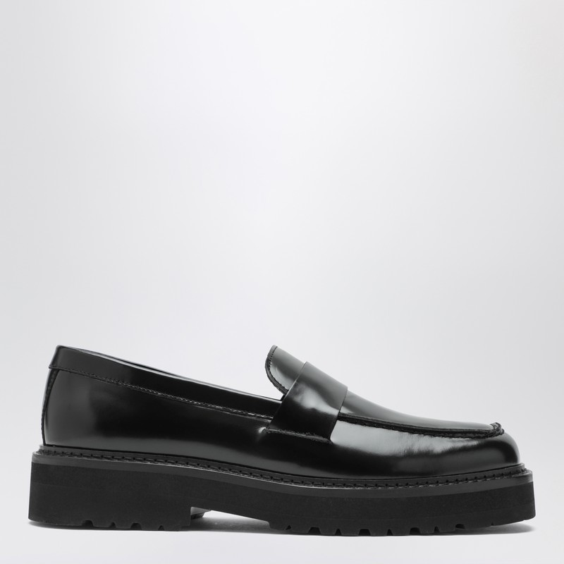 Black leather Peeters moccasins
