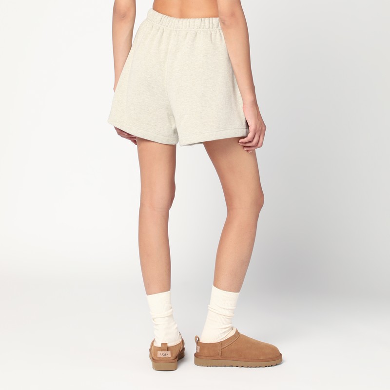 Essentials Greige Cotton-blend Shorts In Gray