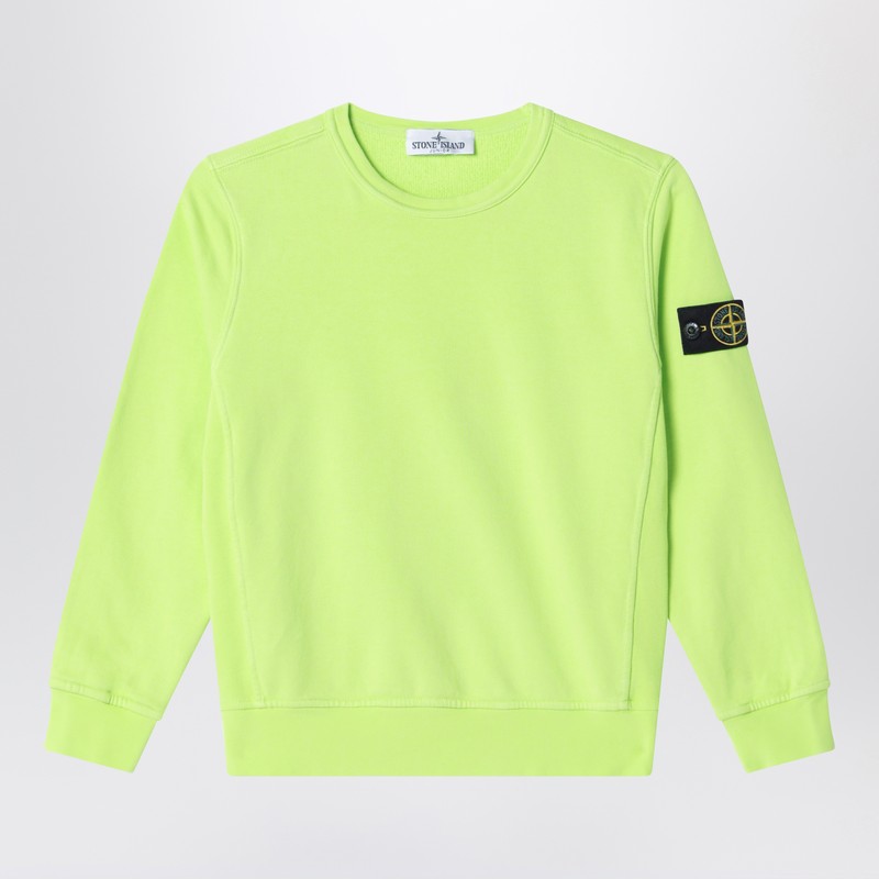 Lime yellow cotton crewneck sweatshirt