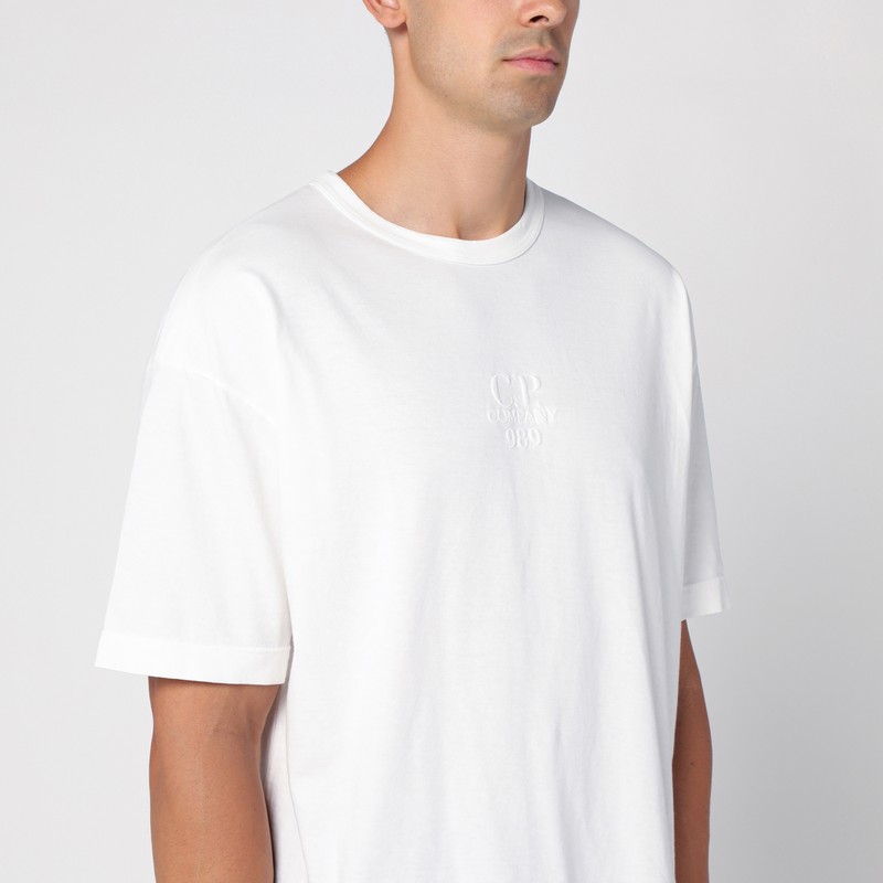 C.p. Company Cp Company Logo T Shirt In White
