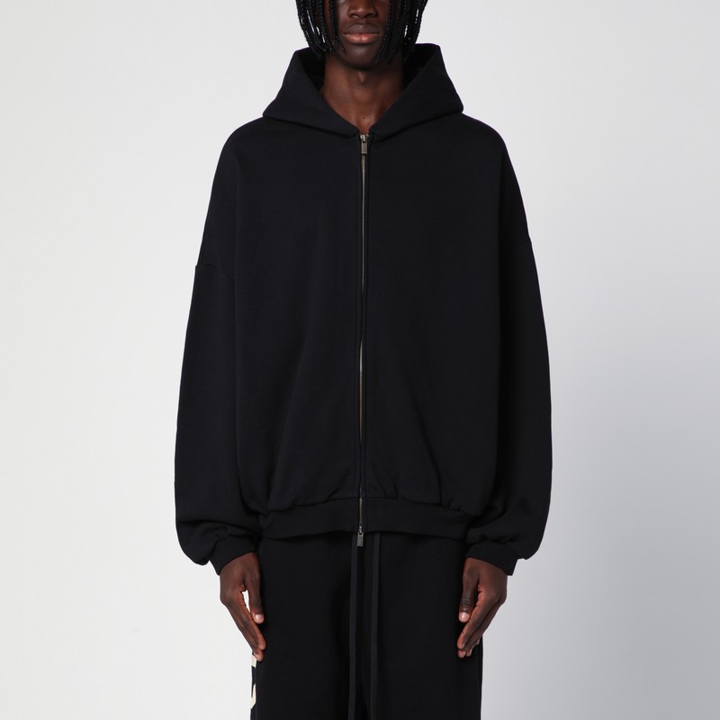 Black zip sweatshirt with logo - Fear of God Essentials - Modalova