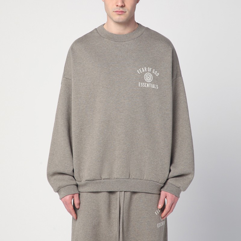 Heather Grey crew neck sweatshirt with University logo