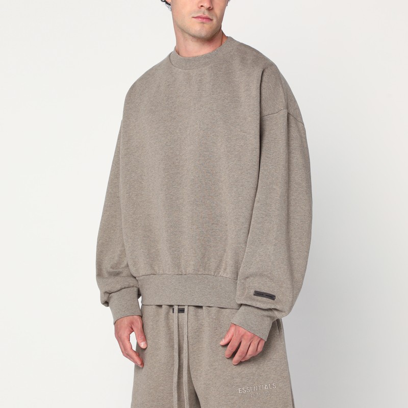 Grey brushed cotton sweatshirt