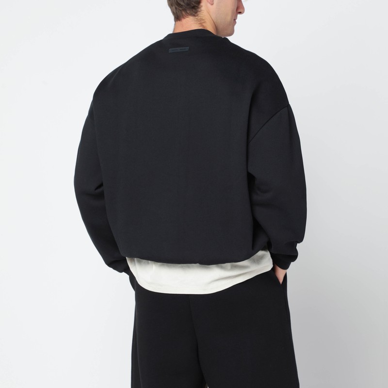 Essentials Black 90's Crewneck Sweatshirt In Black