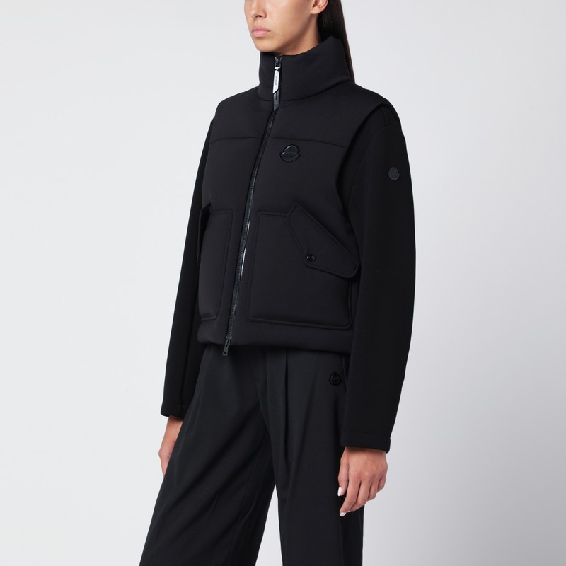 Black padded zip vest