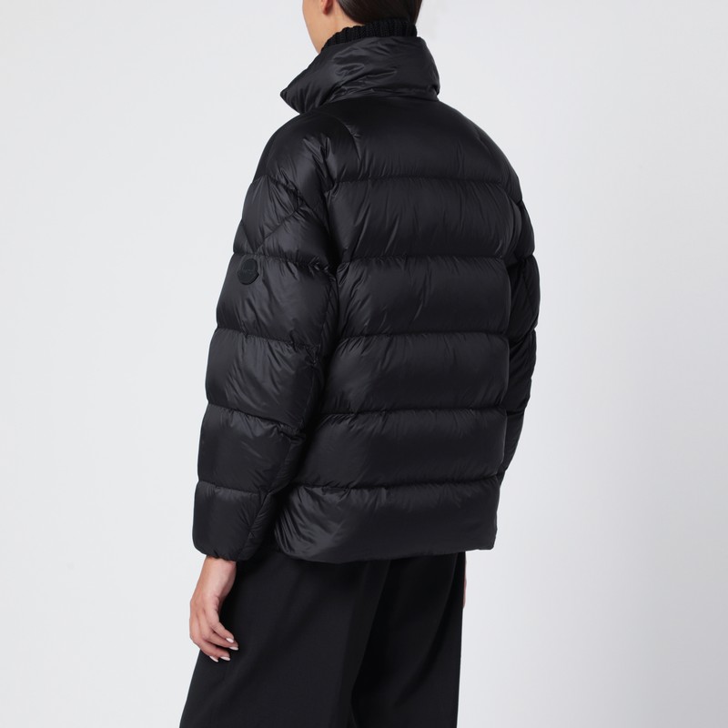 Moncler X Edward Enninful Black Zip Down Jacket In Black