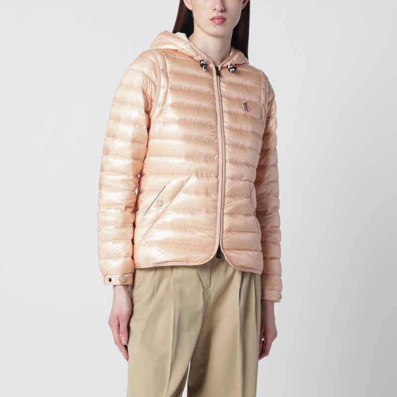 Moncler Karura Short Transformable Down Jacket Pink