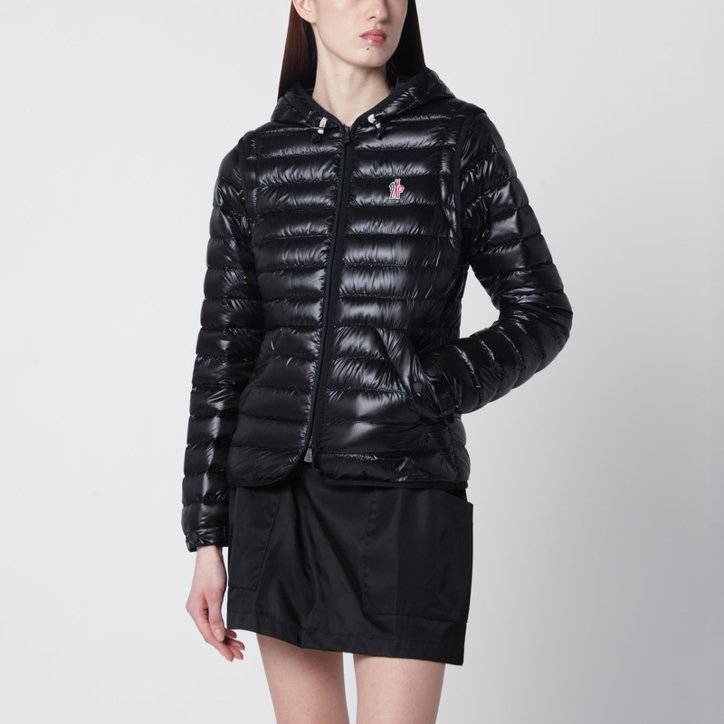 Moncler Karura Short Transformable Down Jacket Black