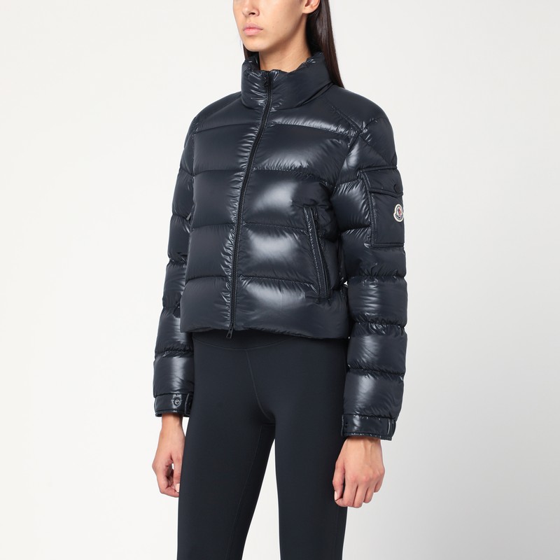 Black Petra short puffer jacket