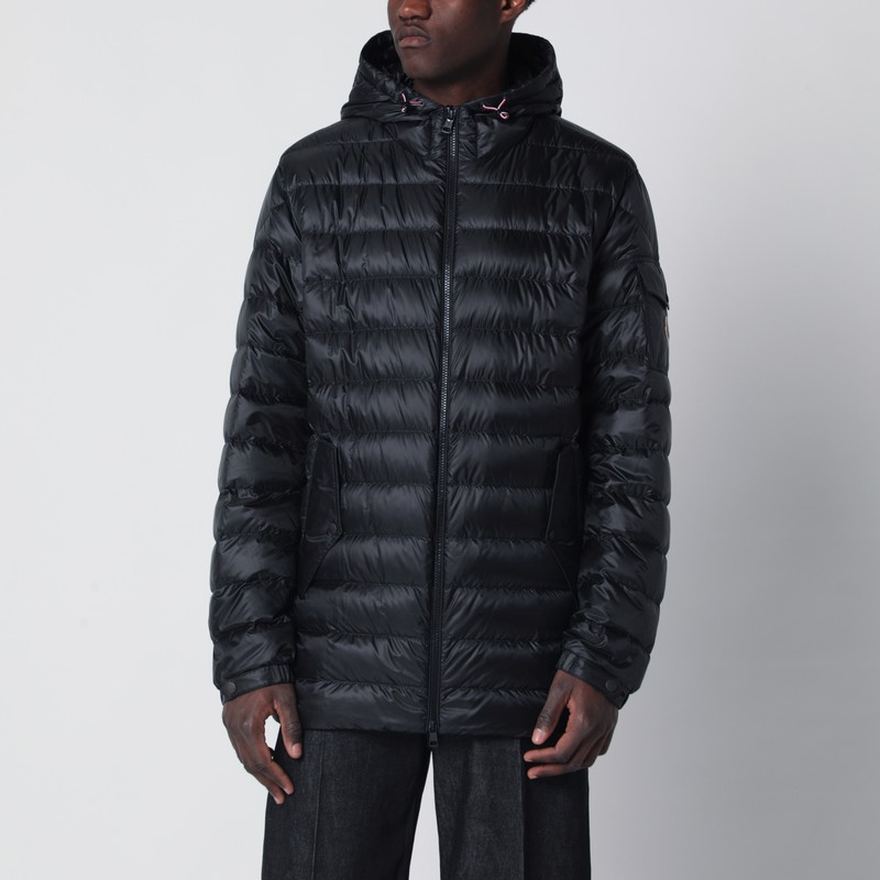 Najan short hooded down jacket black