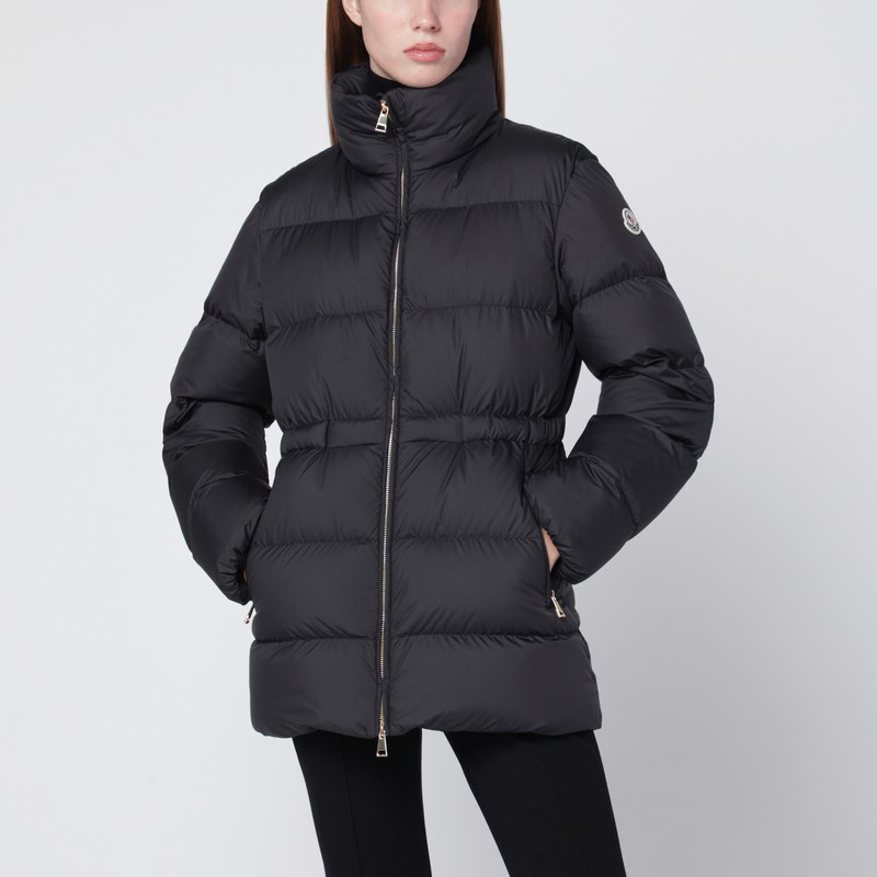 Black Brossette down jacket with zip