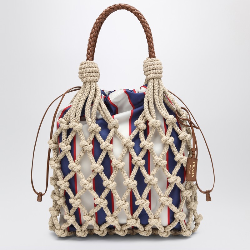 Medium Prada Noué bag rope/royal blue