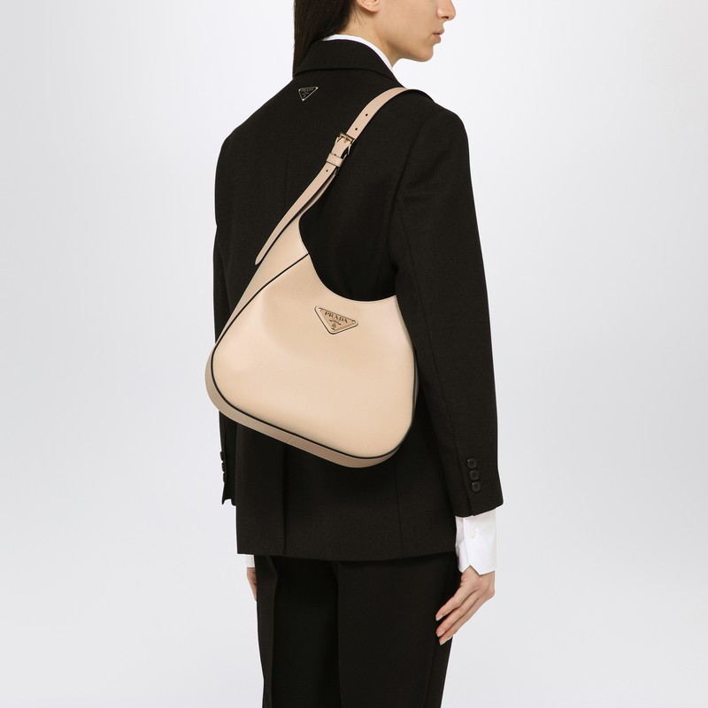 ショルダーバッグ・ポシェット PRADA TRAVERTINE-COLOURED LEATHER SHOULDER BAG Prada Travertine-coloured leather shoulder bag - Shoulder