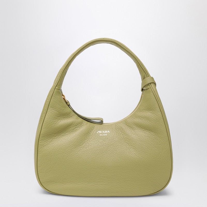 Small pistachio leather handbag