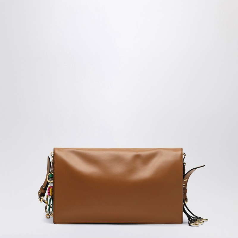 バッグチャーム PRADA PRADA SOFT SOUND LARGE CARAMEL LEATHER BAG WITH CHARMS Caramel Prada Soft Sound large leather shoulder bag with